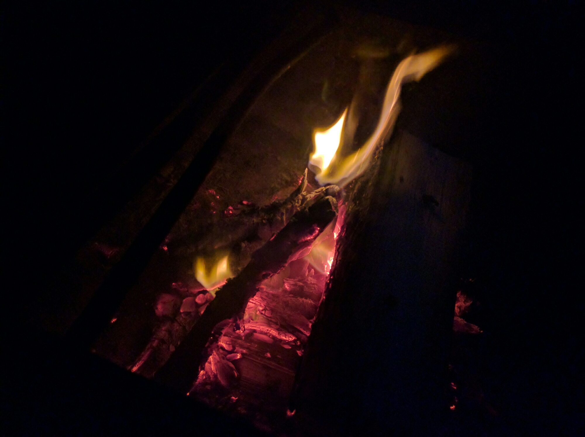 Evening fire.