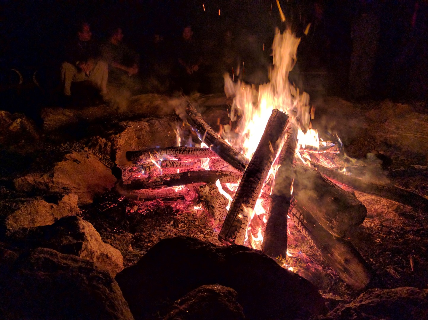 Post-trail bonfire