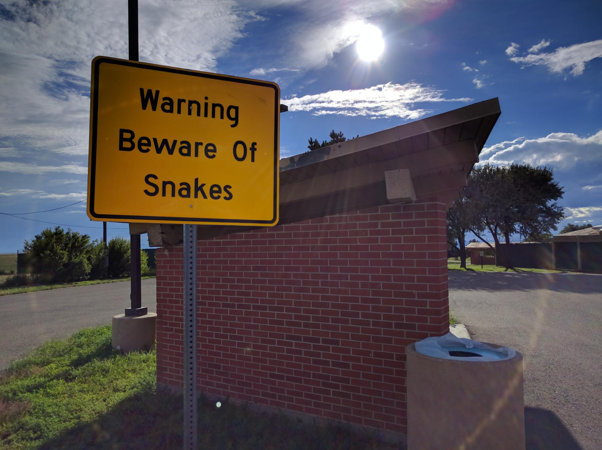 Beware of snakes!