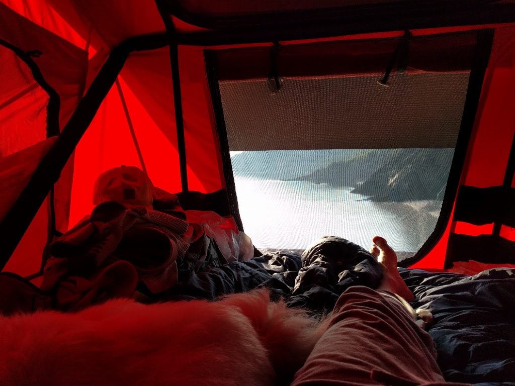 Sunrise from the tent