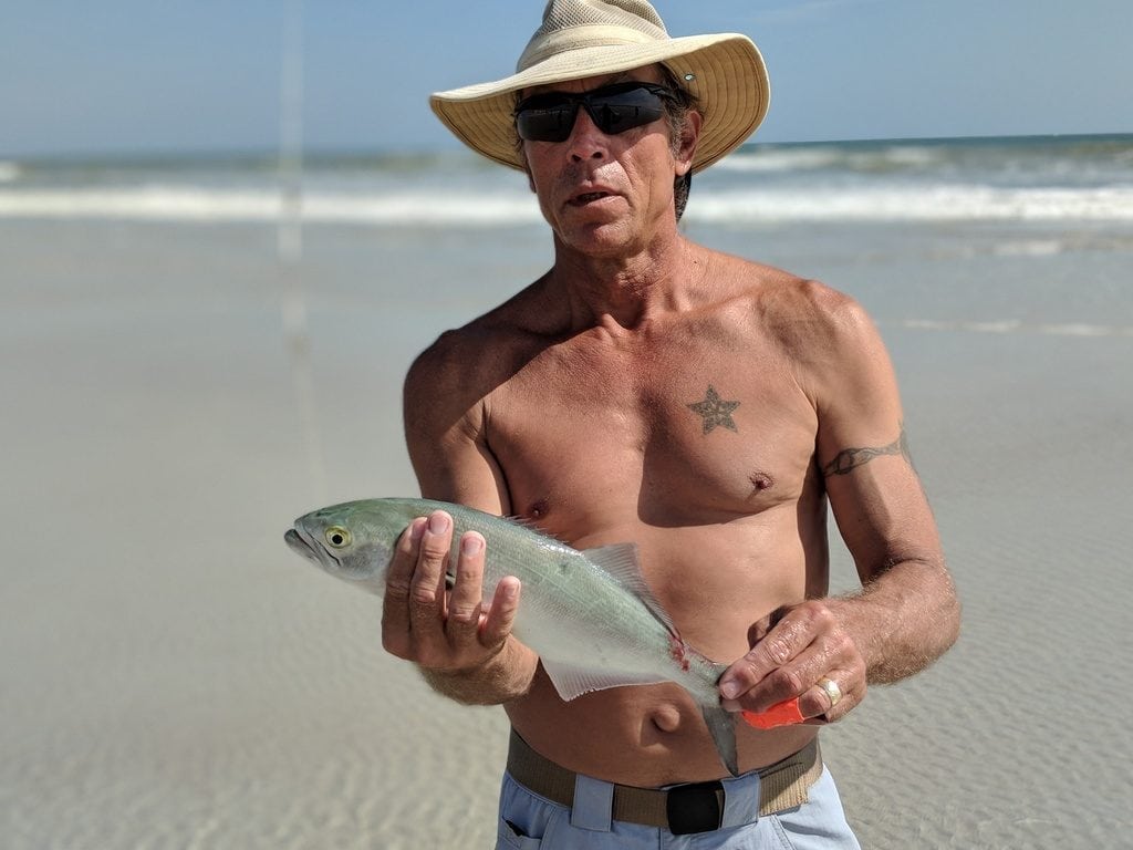 Beach fishing guy