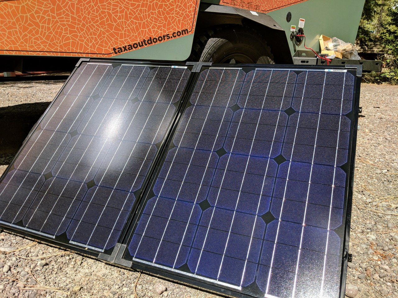 Solar suitcase for off grid camping
