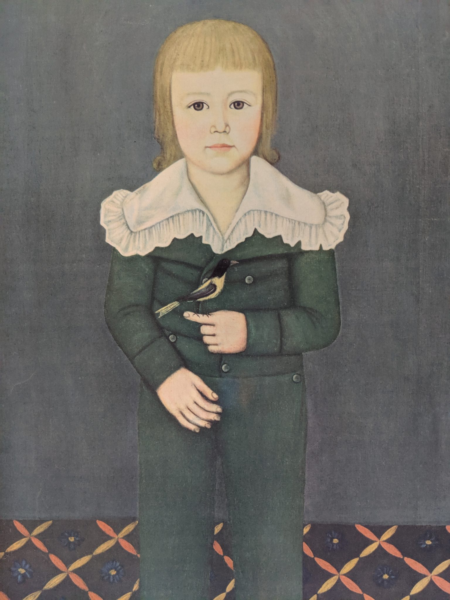 Boy with Finch by John Brewster