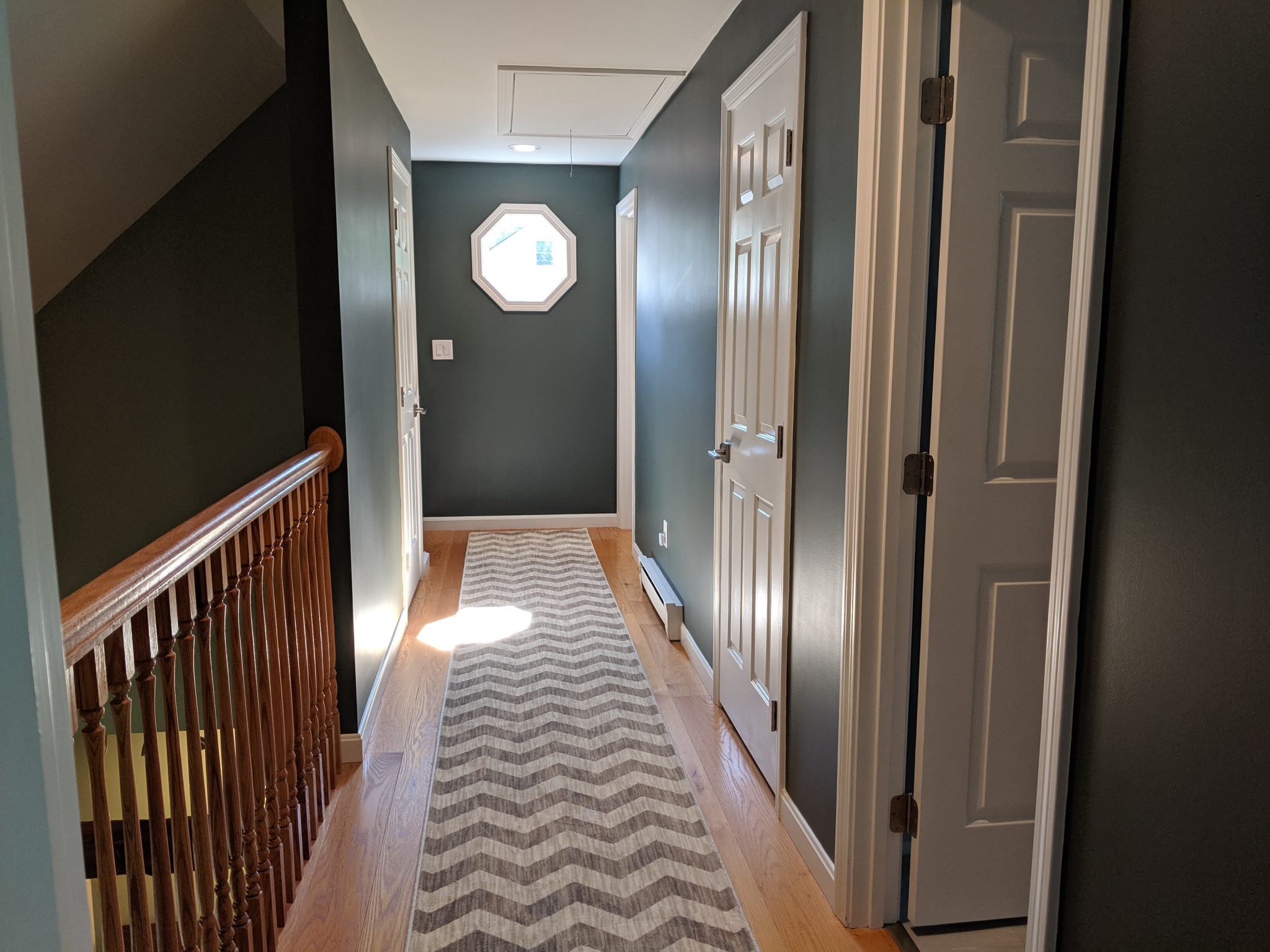 Hallway zigzag carpet