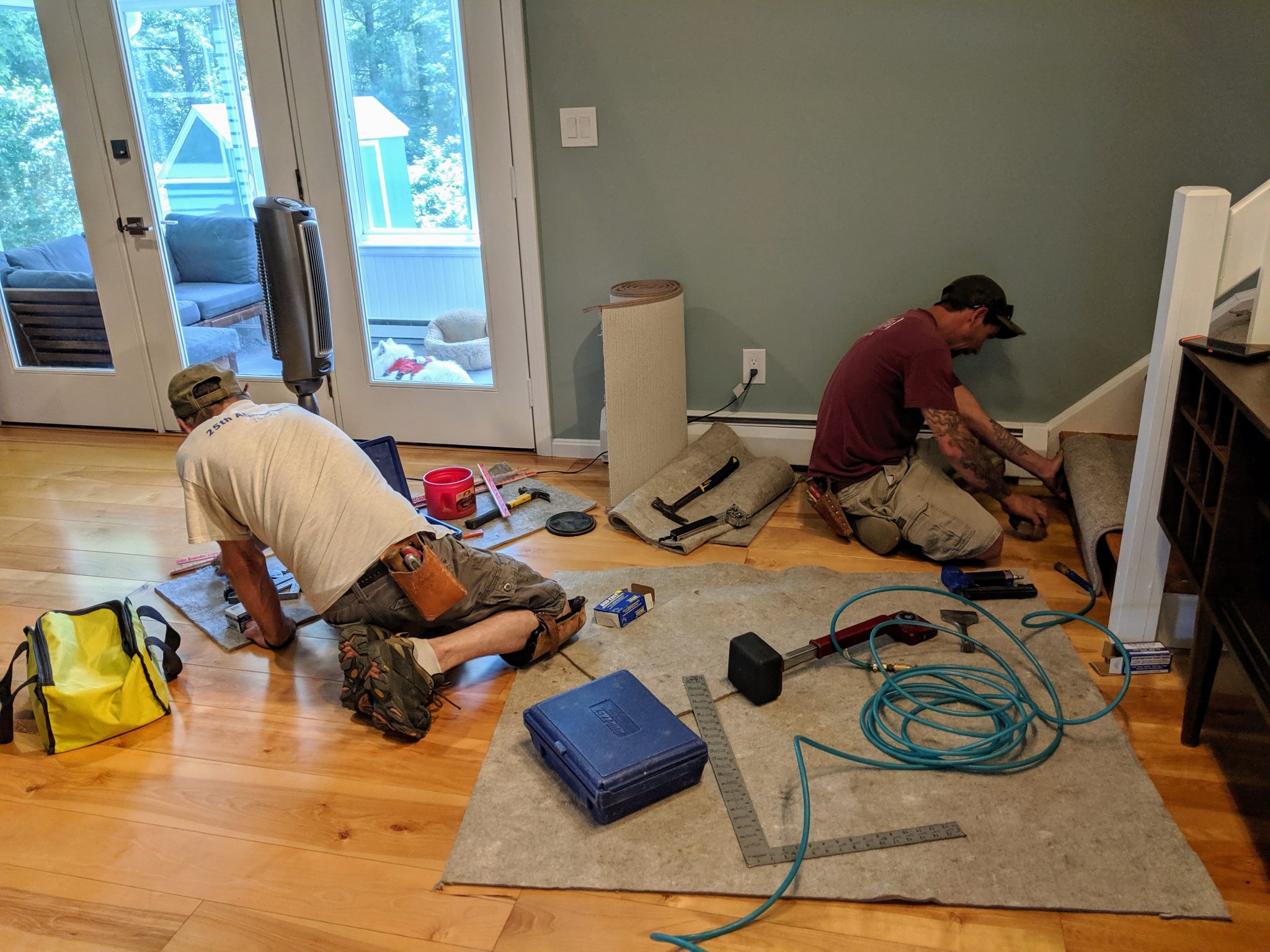 Carpet installation time!