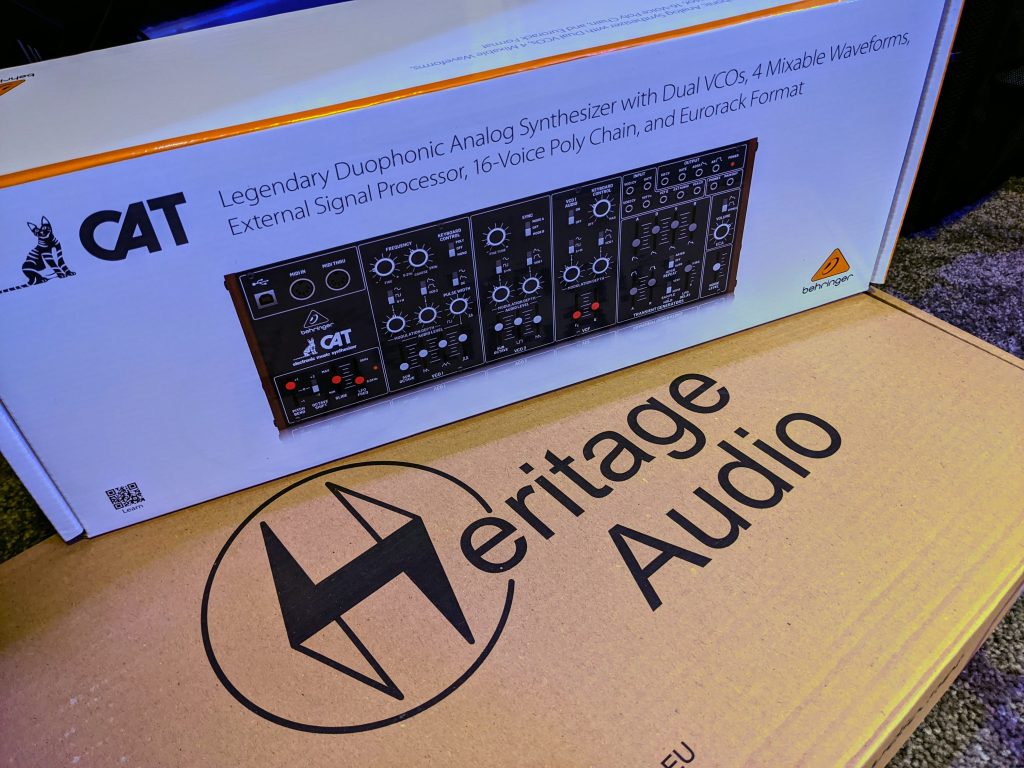 Behringer's Cat and the Successor from Heritage Audio arrive today!