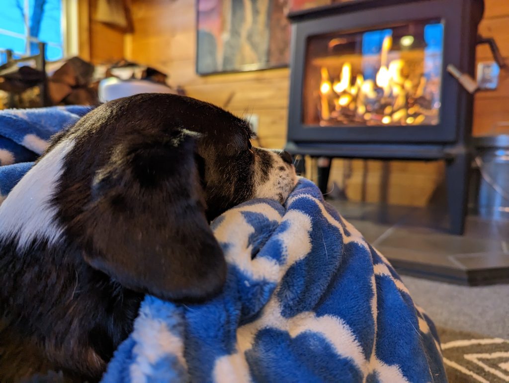 Scully by the fire