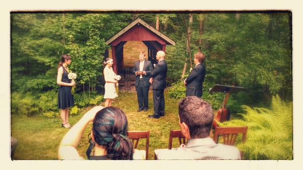 Found a new friend for young Zorro and hosted a beautiful wedding under a covered bridge. Not a bad Saturday in NH.