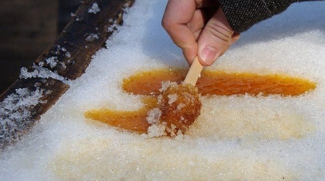 A ‪#‎March‬ tradition in the North Country… ‪#‎MapleSyrup‬ on ‪#‎Snow‬! ‪#‎whitemountains‬