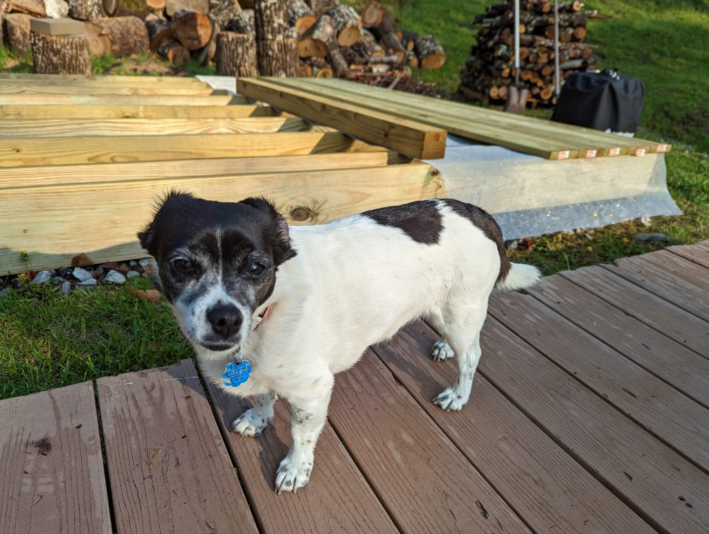 Scully supervises the deck build